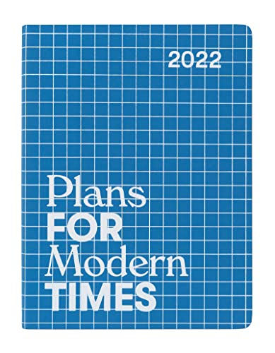 Grupo Erik Plans For Modern Times Terminkalender 2022 - Terminplaner 2022 Ringbuch Kalender 2022 aus Recyceltem Leder Cover, AAEDPA52203, Plans for modern times blau von Grupo Erik