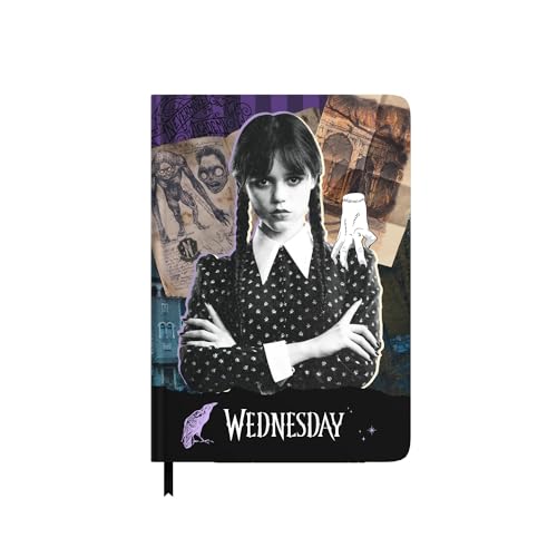 Grupo Erik Premium Notizbuch A5 Wednesday Addams Notizblock A5 Tagebuch für Erwachsene und Kinder - Offizieller Netflix Wednesday Fanartikel von Grupo Erik