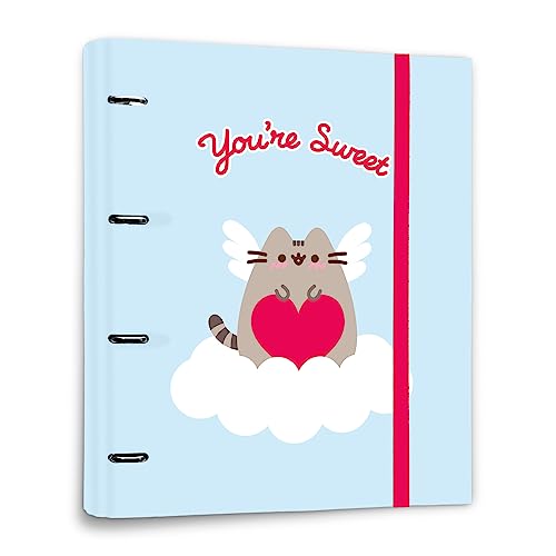 Grupo Erik Pusheen 4 Ringbuch | A4 Ordner Ringbuch | 10,6 x 12,6 Zoll | 27 x 32 cm | A4 Ringbuch | 4 Ringbuch A4 | Pusheen Geschenke | Pusheen Stationery von Grupo Erik