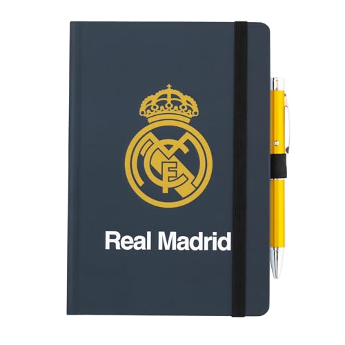 Grupo Erik Real Madrid Notizbuch A5 & Projektorstift | Notizbücher A5, Notizblöcke A5, A5 Notizblock, Skizzenbuch A5, Blanko Notizbuch, Blanko Notizbuch | Fußballgeschenke von Grupo Erik