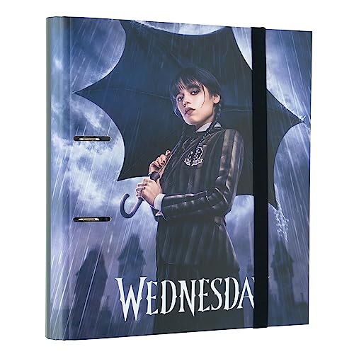 Grupo Erik Ringordner A4 Schmal 2 Ringe Wednesday Addams Ordner A4 - Aktenordner 2 Ringe - Ringbuch A4 Ringbuch A4 Aktenordner A4 Büro Zubehör Schul Zubehör von Grupo Erik