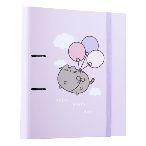 Grupo Erik Ringordner A4 Schmal 2 Ringe Pusheen Ordner A4 - Aktenordner 2 Ringe - Ringbuch A4 Ringbuch A4 Aktenordner A4 Büro Zubehör Schul Zubehör Pusheen Fanartikel von Grupo Erik