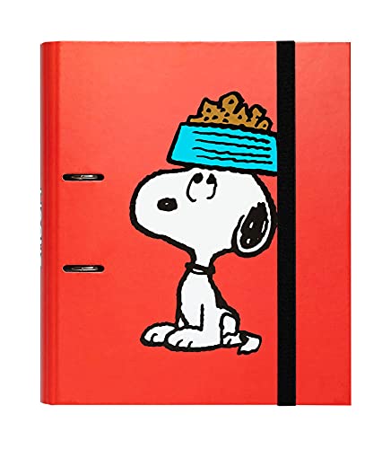 Grupo Erik Ringordner A4 Schmal 2 Ringe Snoopy - Aktenordner 2 Ringe - Ringbuch A4 Ringbuch A4 Aktenordner A4 Büro Zubehör Schul Zubehör - Snoopy Fanartikel von Grupo Erik