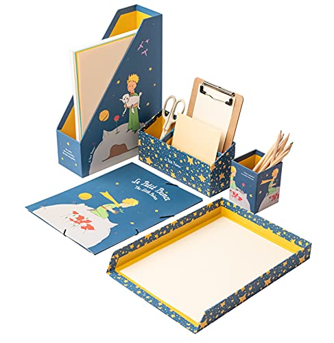 Grupo Erik Schreibtisch Organizer Set Der Kleine Prinz - Stiftehalter Schreibtisch - Mappe A4 - Briefablage Büro Zubehör und Schul Zubehör von Grupo Erik