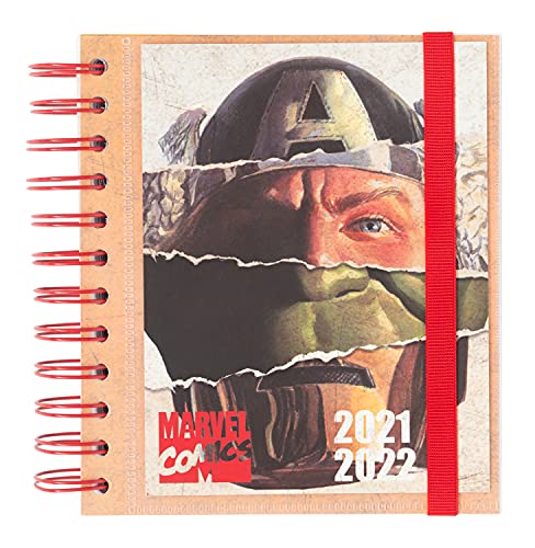 Grupo Erik Schulplaner 2021 2022 Marvel Classic - Ringbuch Kalender 2021-2022 - Terminkalender 2021 2022 Tagesplaner Terminplaner, ADPM2104, Beige von Grupo Erik