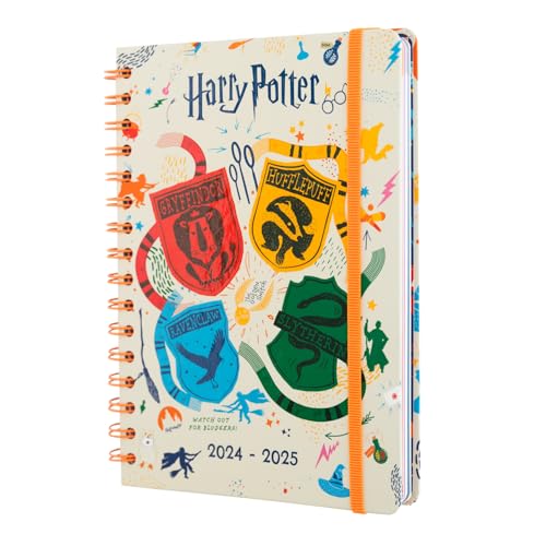 Grupo Erik Schulplaner 2024 2025 A5 Harry Potter Hogwarts Kalender 2025 Buchkalender Terminkalender 2025 A5 - Schulplaner 2024 2025 Schüler und Studierende - Schülerkalender 2024 2025 Ringbuch A5 von Grupo Erik