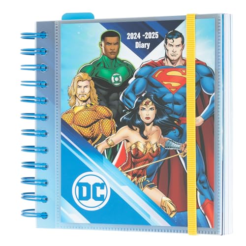 Grupo Erik Schulplaner 2024 2025 DC Classic Comics Kalender 2024 Buchkalender Tagesansicht - Planer 2024 2025 Schüler - Einschulung Terminkalender 2024/2025 Ringbuch Hausaufgabenheft 2024/2025 von Grupo Erik