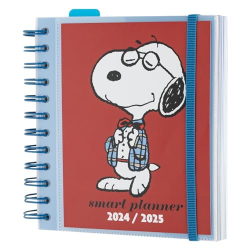 Grupo Erik Schulplaner 2024 2025 Peanuts Snoopy Kalender 2024 Buchkalender Tagesansicht Planer 2024 2025 Schüler - Einschulung Terminkalender 2024/2025 Ringbuch Hausaufgabenheft 2024/2025 von Grupo Erik