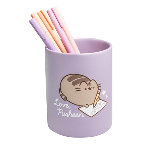 Grupo Erik Stiftehalter Pusheen Cat Schreibtisch Organizer - Stifköcher Schreibtisch Zubehör Offizieller Pusheen Fanartikel - Stifte Organizer Kawaii Deko von Grupo Erik