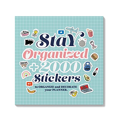 Grupo Erik Stiker Set Stay Organized | Stikerheft mit mehr als 2000 Aufkleber | Kleines Buch mit Aufkleber zum Organisieren und zum Dekorieren von Grupo Erik