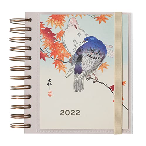 Grupo Erik Terminkalender 2022 - Japanische Kunst Taschenkalender 2022 klein - Ringbuch A5 Kalender 2022, AAEDPM2206, Beige von Grupo Erik