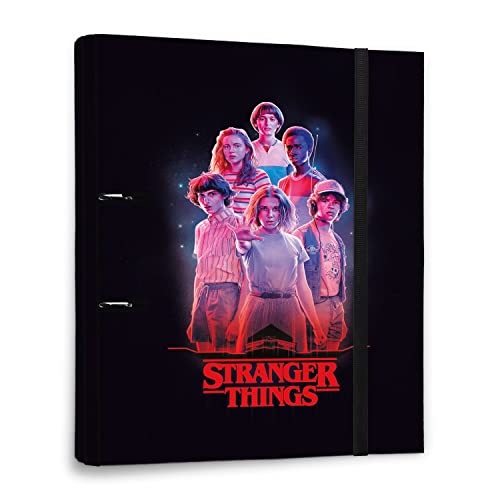 Grupo Erik Ringordner A4 Schmal 2 Ringe Stranger Things Netflix Ordner - Aktenordner 2 Ringe - Ringbuch A4 Ringbuch A4 Aktenordner A4 Büro Zubehör Schul Zubehör von Grupo Erik