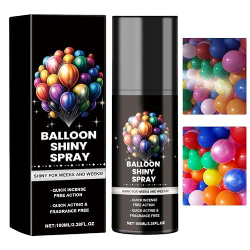 Ballon-Hochglanzspray,Ballon-Glanzspray - 100 ml glänzendes Glow-Spray,Balloon Shiny Enhancer, Shiny Glow Spray, Ballonspray, damit Ballons glänzen und länger halten von Gruwkue