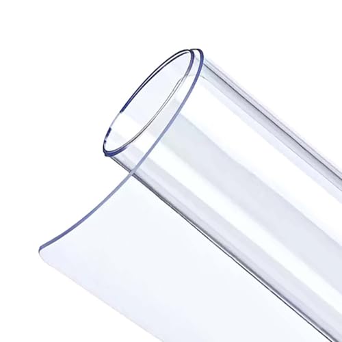 Gruytoie Tischdecke Durchsichtig PVC Schutzfolie, Tischtuch transparent Wasserdicht Rechteckige, Tischdecke Abwaschbar PVC, für Küche Zuhause Picknick Outdoor (2mm 100x100cm/39x39in) von Gruytoie