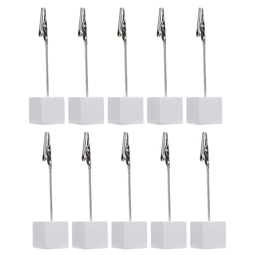 10pcs Holzkartenhalter Ständer, Alligator Clip Design Tabelle Nummer Halter Place Kartenhalter Fotohalter Stand Clip -Fotohalter für Hochzeits Geburtstagsfeier von Gsycle