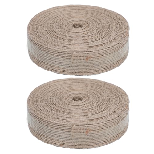 2 Roll Jute Sackleinen Stoffband, 2,5 cm Breite 10 m Länge Hochzeitsstrahlbänder Streifen Stoff Girlandbänder für Kränze, Verpackung, Hochzeit 2 Roll Jute Sackleinen Stoffband, 2,5 cm Breite 10 m Länge Hochzeitsstrahlbänder Streifen Stoff Girlandbänder für Kränze, Verpackung, Hochzeit von Gsycle