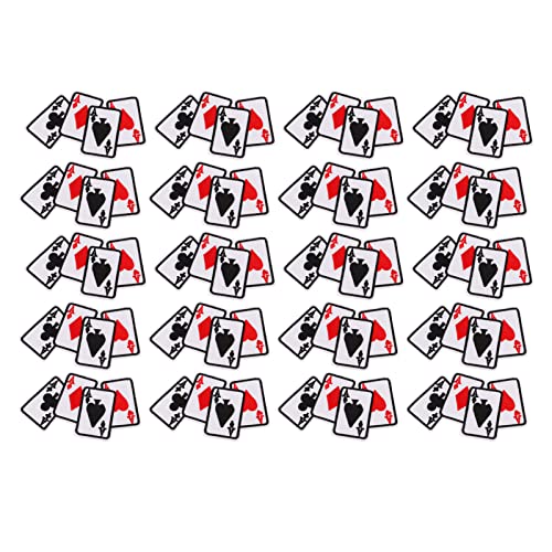 20pcs spielkarten patch, wiederverwendbare stilvolle Kleidung Reparatur Patches Poker bestickte Applikationen für Hutjacken Taschen T -Shirt -Rucksäcke Kostüm von Gsycle