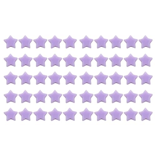 50pcs Acrylsternperlen, niedliche leichte Star Lose Perlen Star Charms für DIY Bastelschmuck, die Armband Halskette Accessoires machen (Lila) von Gsycle