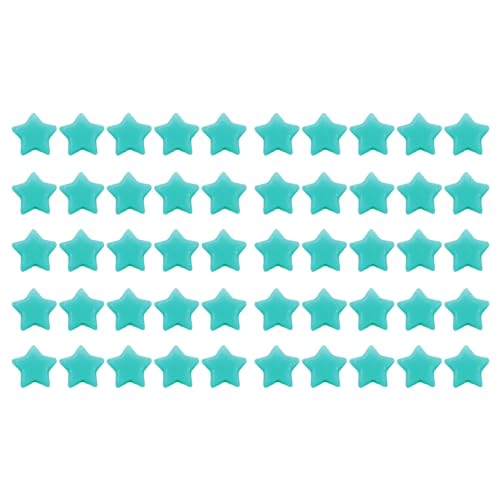 50pcs Acrylsternperlen, niedliche leichte Star Lose Perlen Star Charms für DIY Bastelschmuck, die Armband Halskette Accessoires machen (Lochgrün) von Gsycle