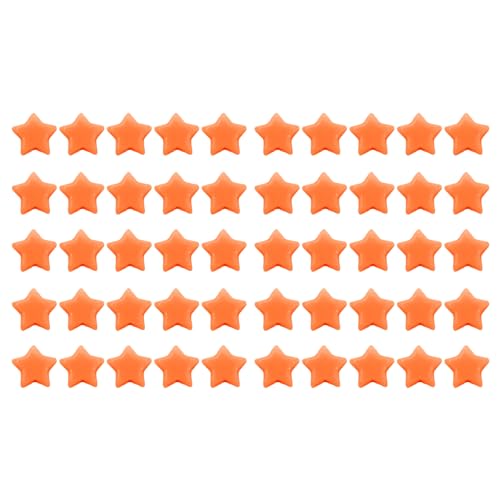 50pcs Acrylsternperlen, niedliche leichte Star Lose Perlen Star Charms für DIY Bastelschmuck, die Armband Halskette Accessoires machen (Orange) von Gsycle