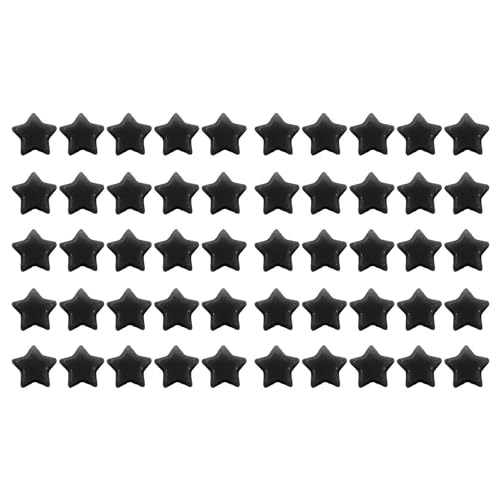 50pcs Acrylsternperlen, niedliche leichte Star Lose Perlen Star Charms für DIY Bastelschmuck, die Armband Halskette Accessoires machen (Schwarz) von Gsycle