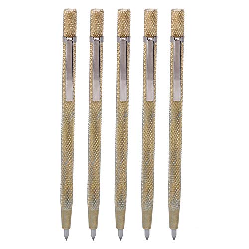 Gsycle 5pcs Diamantmarkierungsgravurstift, Anti-Rutsch-Metall-Wolfram-Carbid-Tippsschreiber-Gravurwerkzeuge für Keramikglas Metall-Holzschreiber von Gsycle