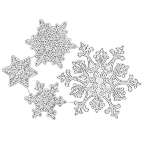 Weihnachts-Schneeflocken-Stanzformen aus Metall für die Kartenherstellung, Metall-Stanzformen, Schnee-Stanzformen, Schnee-Blumen-Stanzformen, Schablonen, Prägevorlage für von Gsycle