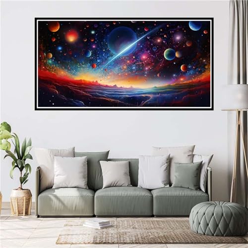 5D DIY Universum Diamond Painting Bilder Erwachsene Groß xxl 40x80cm Diamond Art Painting Sternenhimmel Diamond Painting Kinder Anfänger Malerei Set Kunst Basteln für Home Deko Wohnzimmer Geschenke von Gtohoo