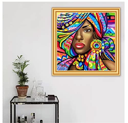 5D Diamond Painting Indische Frau,Diamant Painting Bilder für Erwachsene Kinder,DIY Diamanten Malen nach Zahlen Kit,Diamant Painting Full Set Kristall Kunsthandwerk für Haus Wand Dekorationen 50x50cm von Gtohoo