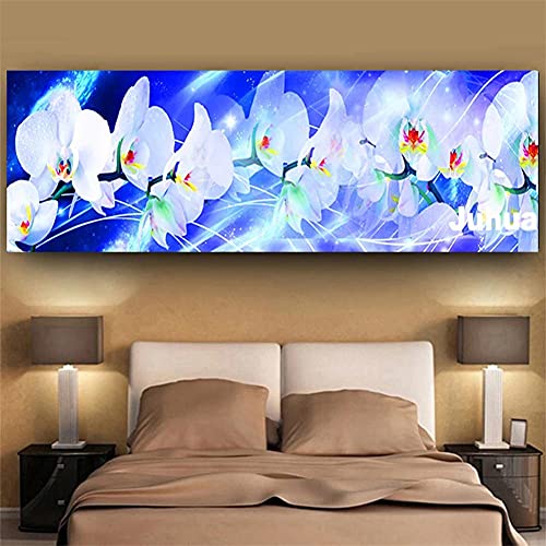 Diamond Painting Blaue orchidee,5D Diamant Painting Bilder für Erwachsene Kinder,Diaments Painting groß Vollbohrer,DIY Diamond Painting Full Set,für Heimdekor Wand Kunsthandwerk Geschenk 30x60cm von Gtohoo