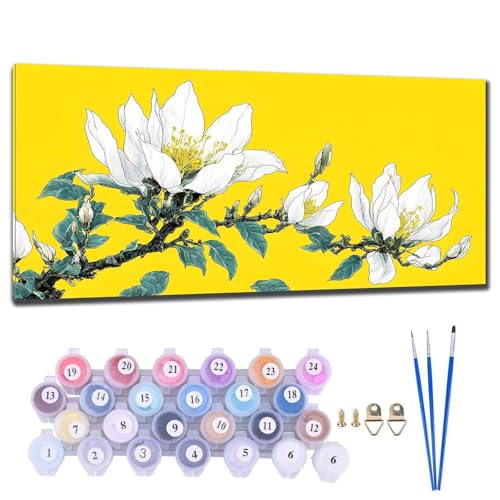 Malen Nach Zahlen Erwachsene Blume Malen Nach Zahlen 20x40cm Malen-Nach-Zahlen ab 9 Jahre Mädchen, Anfänger, Kinder, Paint by Numbers DIY Kreativ Leinwand Bastelset Wanddeko Wohnzimme Geschenke N-61 von Gtohoo