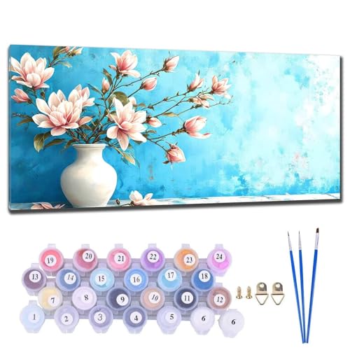 Malen Nach Zahlen Erwachsene Blume Malen Nach Zahlen 20x40cm Malen-Nach-Zahlen ab 9 Jahre Mädchen, Anfänger, Kinder, Paint by Numbers DIY Kreativ Leinwand Bastelset Wanddeko Wohnzimme Geschenke Q-4 von Gtohoo