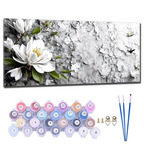 Malen Nach Zahlen Erwachsene Blume Malen Nach Zahlen 20x40cm Malen-Nach-Zahlen ab 9 Jahre Mädchen, Anfänger, Kinder, Paint by Numbers DIY Kreativ Leinwand Bastelset Wanddeko Wohnzimme Geschenke U-7 von Gtohoo