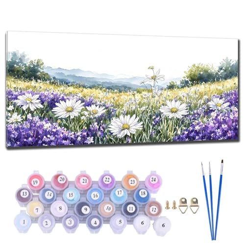 Malen Nach Zahlen Erwachsene Blume Malen Nach Zahlen 80x160cm Malen-Nach-Zahlen ab 9 Jahre Mädchen, Anfänger, Kinder, Paint by Numbers DIY Kreativ Leinwand Bastelset Wanddeko Wohnzimme Geschenke K-2 von Gtohoo