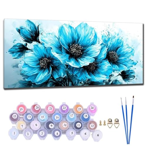 Malen Nach Zahlen Erwachsene Groß, DIY Malen Nach Zahlen Blume Malen Nach Zahlen Kinder Anfänger, Leinwand Handgemalt Ölgemälde Kit mit Pinseln und Acrylfarbe, Deko Wohnzimmer Geschenk 90x180cm R-5 von Gtohoo