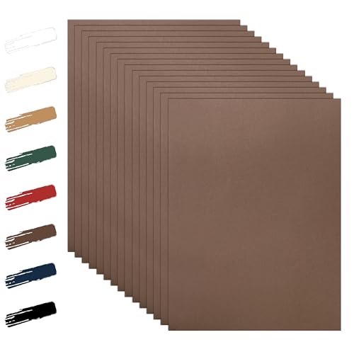 Guakicae 100 Blatt kaffeefarbener Karton, 21,6 x 27,9 cm, hochwertiges dunkelbraunes Premium-Papier für selbstgemachte Karten, Hochzeitseinladungen, Schule, Memus, Grußkarten, Bürodruck von Guakicae