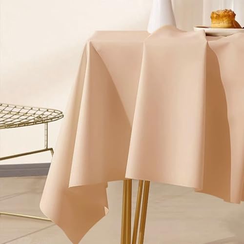 Gualiy Rechteckige Tischdecken, Tischdecken 120 x 180 PVC Tischdecke Fleckenabweisend Einfarbig Tischtuch für Couchtisch, Orange Rosa von Gualiy