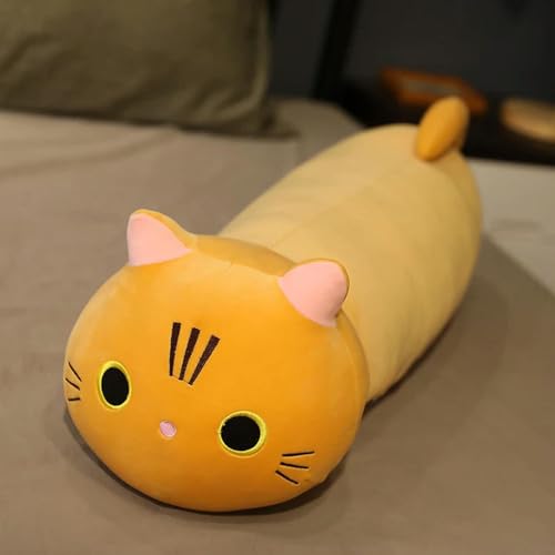 GudiWH Niedliche Katze Lange Kissen Plüsch Soft Cartoon Tier Katze Spielzeug Kissen Geburtstagsgeschenk Kinder 100cm 4 von GudiWH