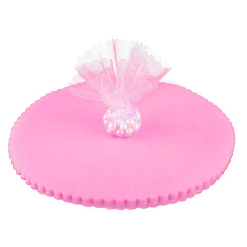 Gudotra 100 Stück Feenschleier Organza Rosa Rund Tüll Konfekt Organza Schleier für Hochzeit Geburt Gastgeschenke Abschlussfeier Tüll Konfekt von Gudotra