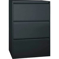 Gürkan Hängeregistraturschrank schwarz 3 Schubladen 76,0 x 62,0 x 101,0 cm von Gürkan