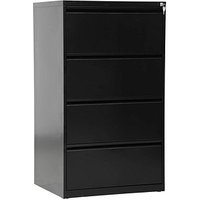 Gürkan Hängeregistraturschrank schwarz 4 Schubladen 76,0 x 62,0 x 132,0 cm von Gürkan