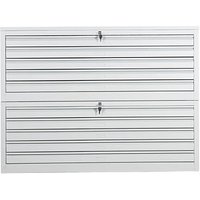 Gürkan Planschrank lichtgrau 10 Schubladen 113,0 x 83,0 x 105,0 cm von Gürkan