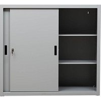 Gürkan Schiebetürenschrank, 100277 lichtgrau 2 Fachböden 120,0 x 45,0 x 109,0 cm von Gürkan