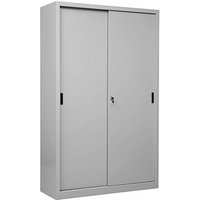 Gürkan Schiebetürenschrank, 100282 lichtgrau 4 Fachböden 120,0 x 45,0 x 195,0 cm von Gürkan