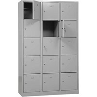 Gürkan Schließfachschrank lichtgrau 106975, 15 Schließfächer 119,0 x 45,0 x 190,0 cm von Gürkan