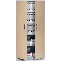 Gürkan Stahlschrank 100112 lichtgrau, ahorn 92,0 x 42,0 x 195,0 cm, aufgebaut von Gürkan