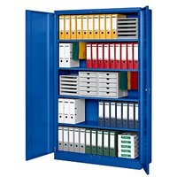 Gürkan Stahlschrank 111155 enzianblau 120,0 x 42,0 x 195,0 cm, aufgebaut von Gürkan