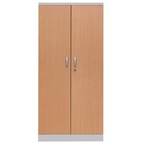 Gürkan Stahlschrank 100119 buche, weißaluminium 92,0 x 42,0 x 195,0 cm, aufgebaut von Gürkan