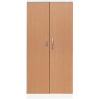 Gürkan Stahlschrank 100113 verkehrsweiß, buche 92,0 x 42,0 x 195,0 cm, aufgebaut von Gürkan