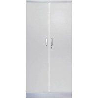 Gürkan Stahlschrank 100123 lichtgrau, weißaluminium 92,0 x 42,0 x 195,0 cm, aufgebaut von Gürkan